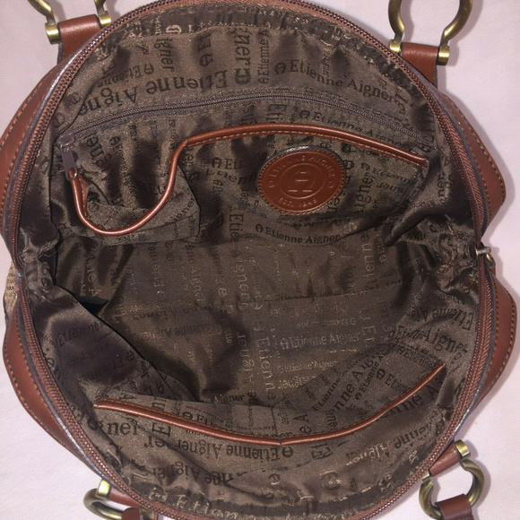 Vintage Etienne Aigner Brown Shoulder Bag - Picture 7 of 8